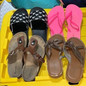 Pink, Black, and Brown Kids Sandals Collection